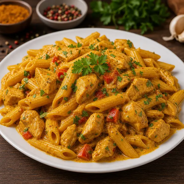 Penne Poulet Curry
